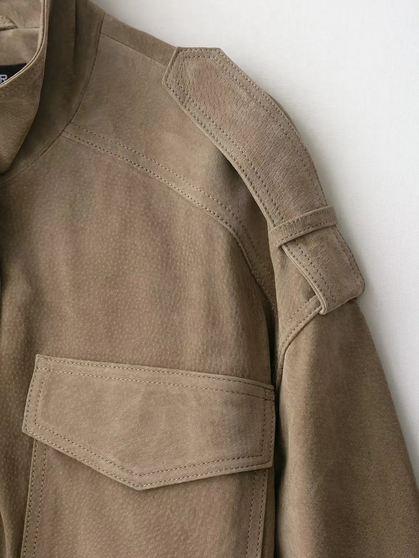Women Suede Jacket 2025 New Spring Fashion Long Sleeve Zipper Loose Coat Chic Female High Street Outerwear ﻿