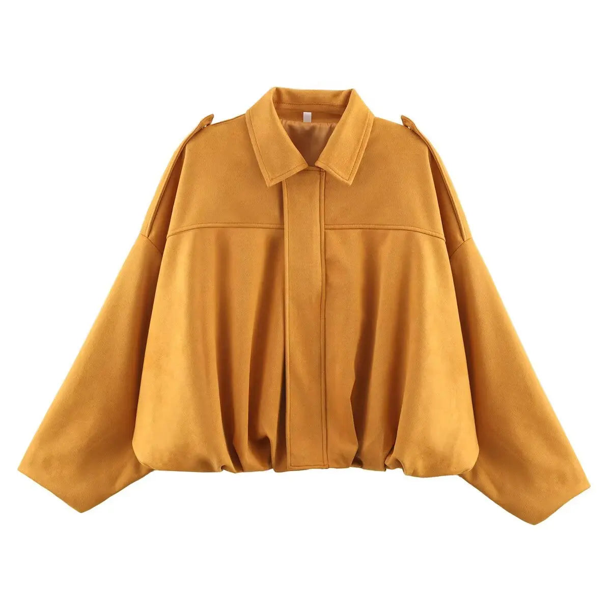 HH – veste Texture en daim pour femmes, manches longues, col rabattu, fermeture éclair élastique, bouton, solide, manteau tendance de printemps