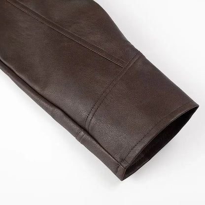 Suninheart automne et hiver vestes en simili cuir pour femmes 2025 épaule tombante veste surdimensionnée manteau ceinturé Corset veste