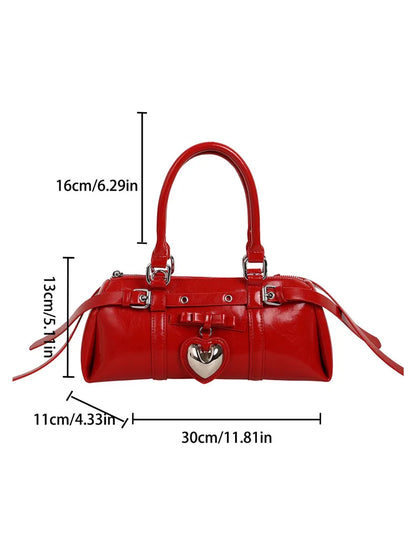Nouveau en 2025 sacs à main de créateur Style français mode femme sacs mignon sac à main en cuir PU coeur rouge sacs fourre-tout décontractés paquets de dame