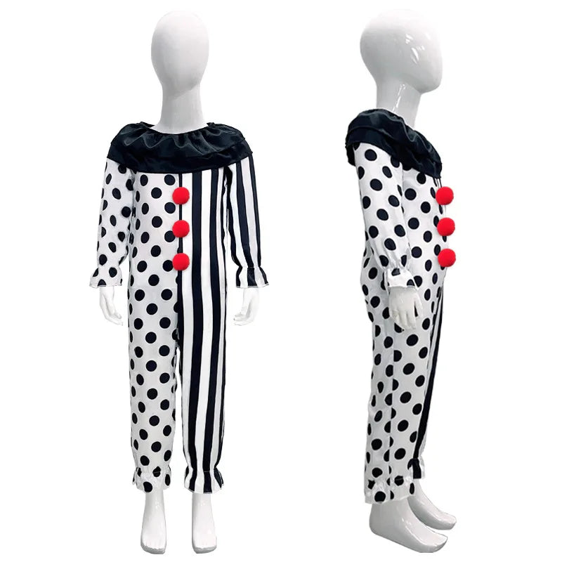 Terrifier fille Costume robe squelette enfant Cosplay effrayant horreur body combinaison Art le Clown Joker Halloween Costume masque Costume
