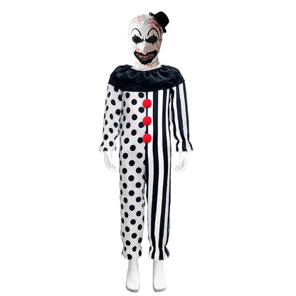 Terrifier fille Costume robe squelette enfant Cosplay effrayant horreur body combinaison Art le Clown Joker Halloween Costume masque Costume