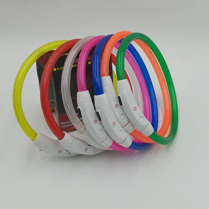 Collier de chien lumineux Led, collier de chargement USB, clignotant, bricolage, sécurité lumineuse, Anti-perte, collier pour chiens et chats, accessoires et fournitures