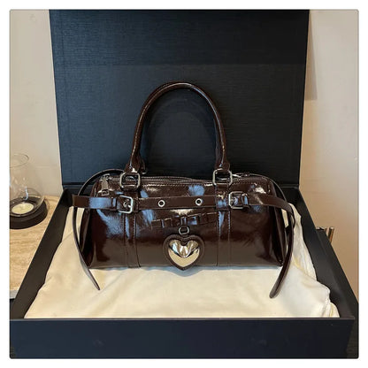 Nouveau en 2025 sacs à main de créateur Style français mode femme sacs mignon sac à main en cuir PU coeur rouge sacs fourre-tout décontractés paquets de dame