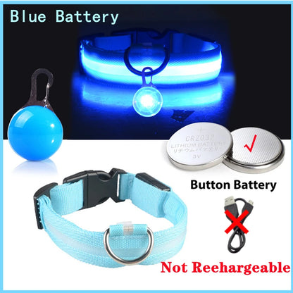 Collier de chien lumineux avec chargeur Usb, avec pendentif, lumière Led de luxe détachable, lumineux pour petits chiens et chats, collier de sécurité de nuit, vente en gros