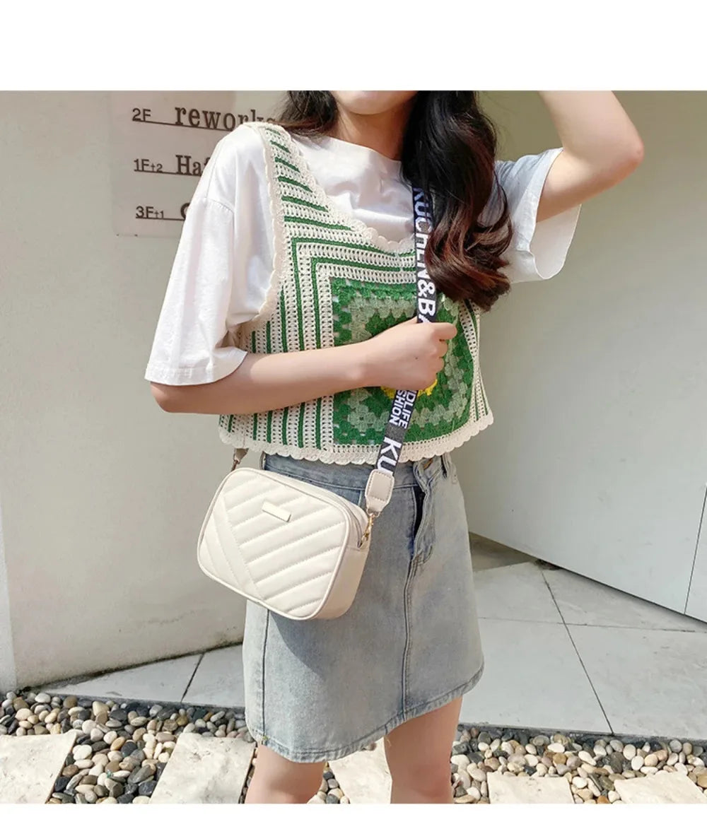 Sac à bandoulière en PU pour femmes, sac à bandoulière pour appareil photo, sac pour téléphone portable, sac à bandoulière décontracté de bonne qualité
