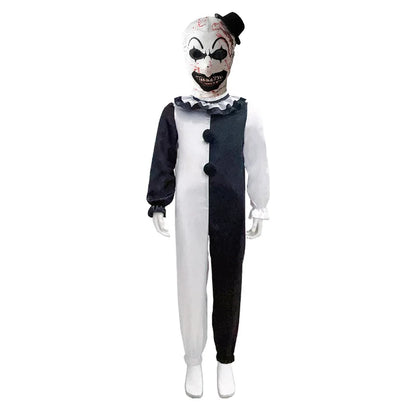Terrifier fille Costume robe squelette enfant Cosplay effrayant horreur body combinaison Art le Clown Joker Halloween Costume masque Costume