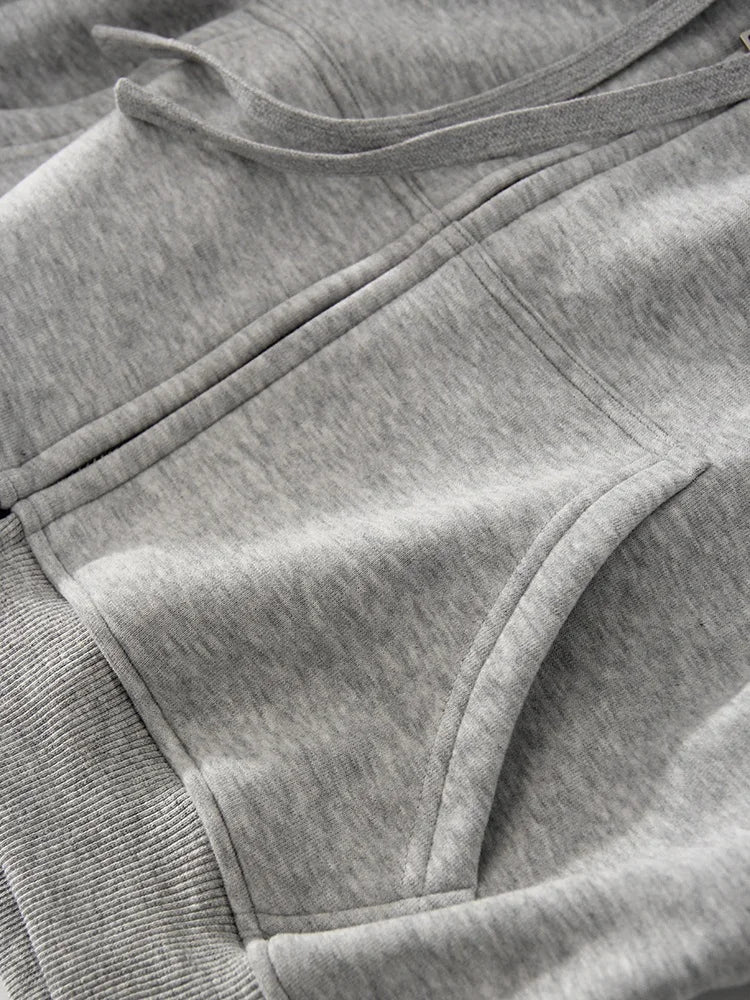 Women Tracksuits Winter Fleece Sweatsuit Brown Warm Crop Zipper Hoodies And Sweatpants Set For Women 2 Piece Velvet Pants Sets