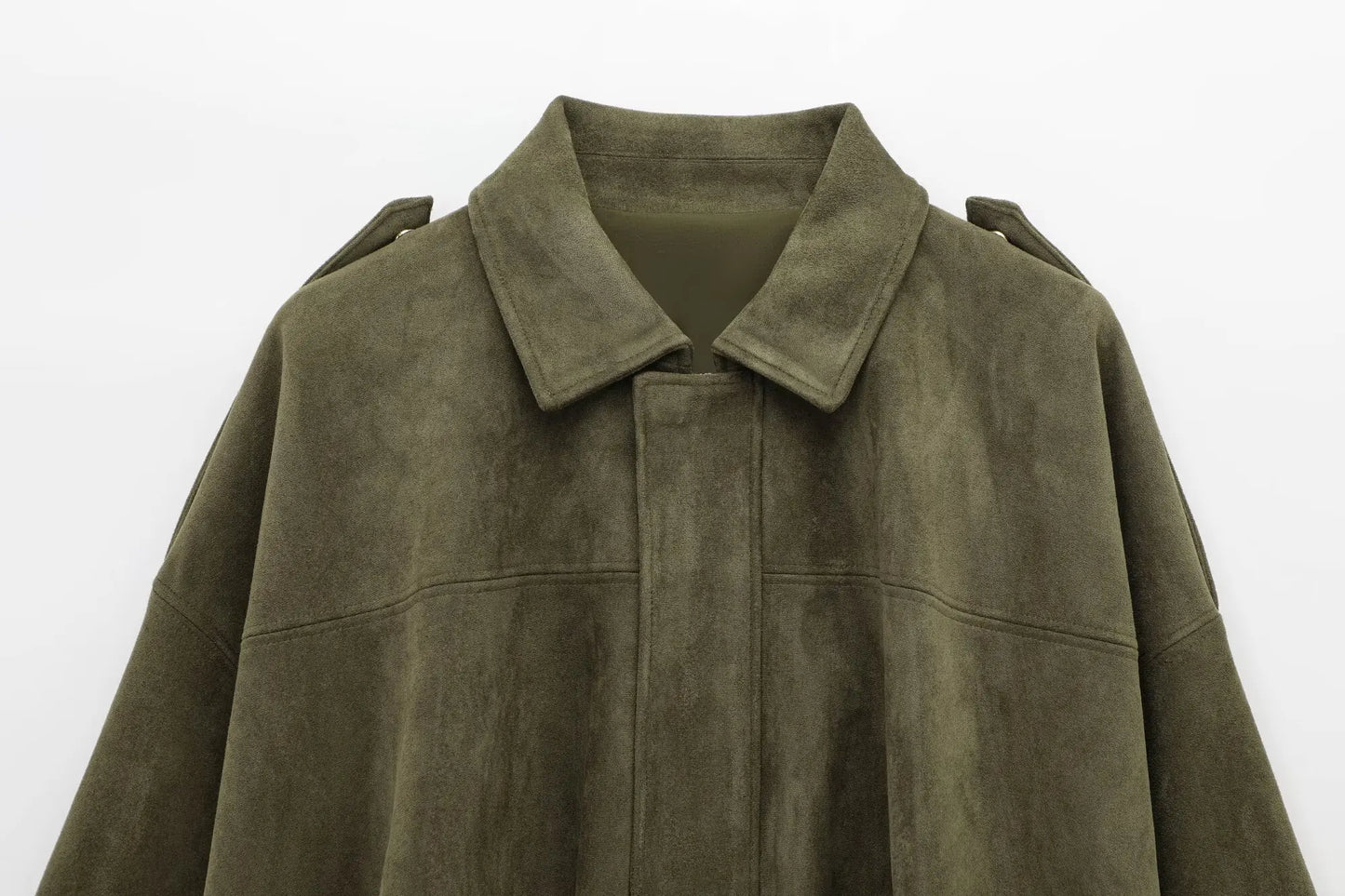 HH – veste Texture en daim pour femmes, manches longues, col rabattu, fermeture éclair élastique, bouton, solide, manteau tendance de printemps