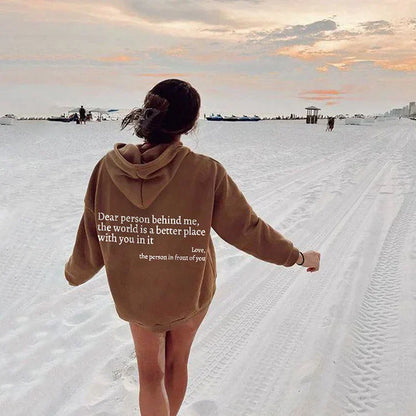 Cher personne derrière moi (Vous en avez assez) Sweat à capuche