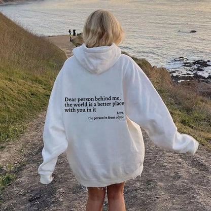Cher personne derrière moi (Vous en avez assez) Sweat à capuche