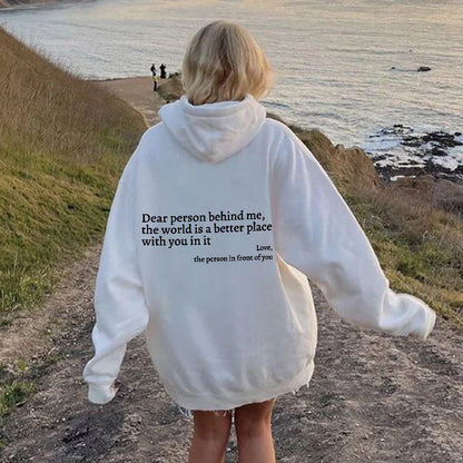 Cher personne derrière moi (Vous en avez assez) Sweat à capuche
